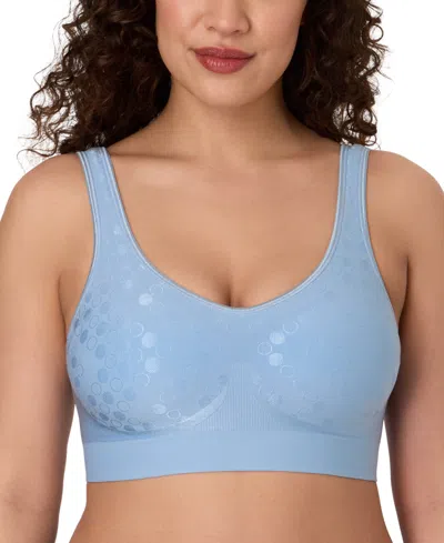 Bali Comfort Revolution Comfortflex Fit Seamless Shaping Wireless Bra 3488 In Blue