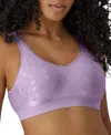 Bali Comfort Revolution Smart Sizes Bralette In Purple Shade Dot 3