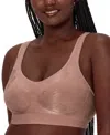 Bali Comfort Revolution Comfortflex Fit Seamless Shaping Wireless Bra 3488 In Smokey Purple Mauve Tropic A1x2