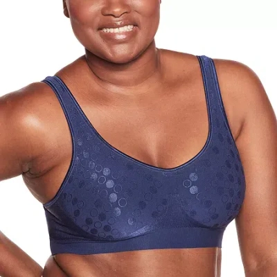 Bali Comfort Revolution Comfortflex Fit Shaping Seamless Wireless Full Coverage Bra-3488 In Blue