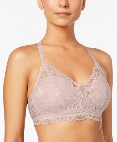 Bali Comfort Revolution Lace Desire Shaping Wireless Bra Df6591 In Brown