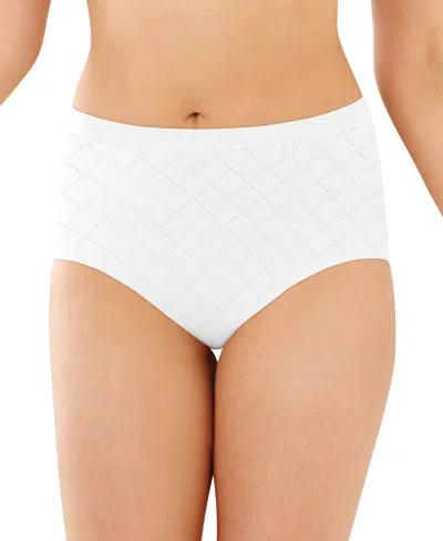 Bali Comfort Revolution Microfiber Brief Underwear 803j In Diamond White