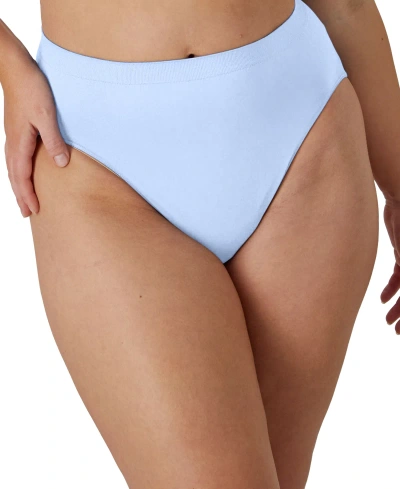 Bali Comfort Revolution Microfiber Hi Cut Brief Underwear 303j In Ciel Blue