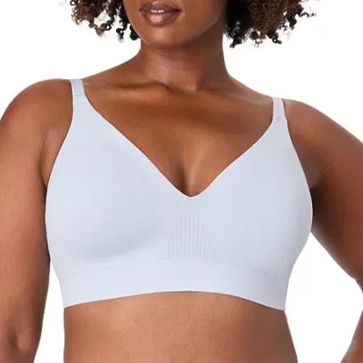 Bali Comfort Revolution Modern Seamless Wireless Full Coverage Bra-df3380 In White