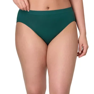 Bali Comfort Revolution Womens Average + Full Figure Seamless High Cut Panty 303j In Green