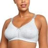Bali Double Support Cotton Wireless Full Coverage Bra 3036 In Gray
