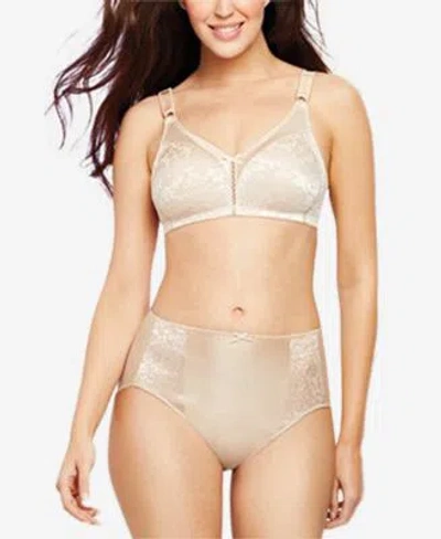 Bali Double Support Lace Bra High Cut Brief In Nude