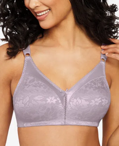 Bali Double Support Spa Closure Wireless Bra 3372 In Purple