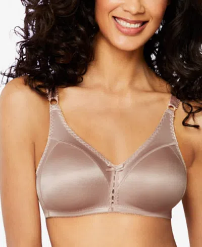 Bali Double Support Tailored Wireless Lace Up Front Bra 3820 In Evening Blush