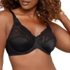 Bali Lilyette Comfort Lace Full Coverage Underwire Minimizer Bra Ly0428 In Black