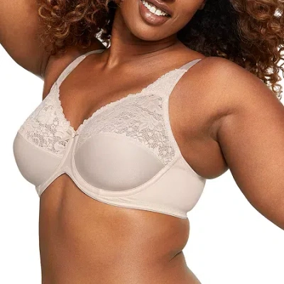 Bali Lilyette Comfort Lace Full Coverage Underwire Minimizer Bra Ly0428 In Sand