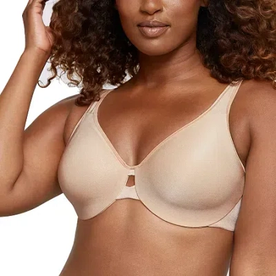 Bali Lilyette Into Comfort Keyhole Full Coverage Plunge Underwire Minimizer Bra 0904 In Sand