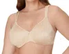 Bali Minimizer Satin Tracings Comfort Strap Underwire Bra In Rosewood In Beige