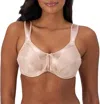 Bali Minimizer Satin Tracings Comfort Strap Underwire Bra In Rosewood In Pink