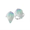 Bali Mother Of Pearl Geometric Ring In Multi In Green
