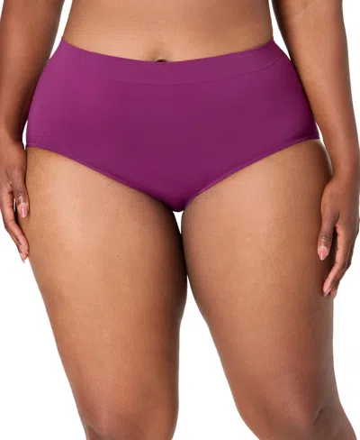Bali One Smooth U All Over Smoothing Brief Underwear 2361 In Purple