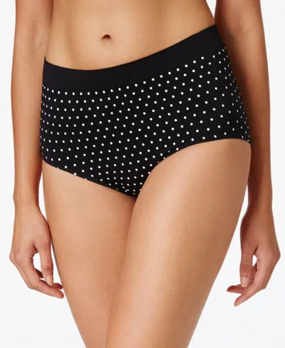 Bali One Smooth U All Over Smoothing Brief Underwear 2361 In Black,white Dot