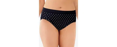 Bali One Smooth U All-over Smoothing Hi Cut Brief Underwear 2362 In Black,white Dot