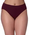 Bali One Smooth U All-over Smoothing Hi Cut Brief Underwear 2362 In Burgundy
