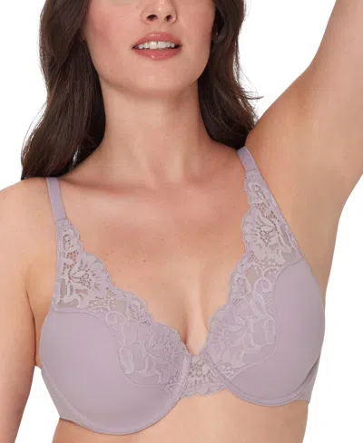 Bali One Smooth U Comfort Stretch Lace Uw Df0084 In Purple Mauve