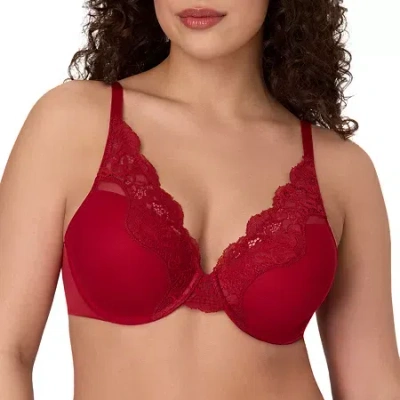 Bali One Smooth You Underwire Full Coverage Bra Df0084 In Red