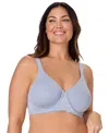Bali Plus Size Breathe Medium Underwire Full Coverage Minimizer Bra In Silver