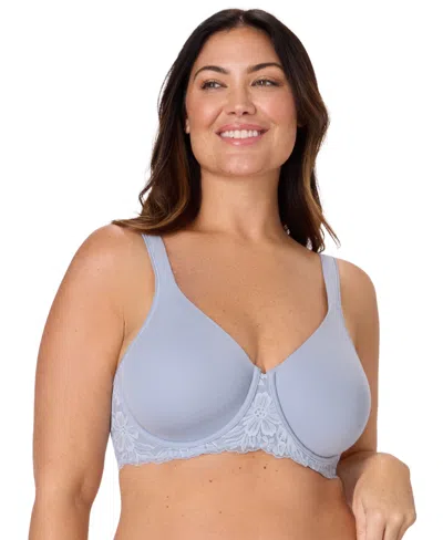 Bali Plus Size Breathe Medium Underwire Full Coverage Minimizer Bra In Silver