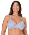 Bali Plus Size Breathe Medium Underwire Full Coverage T-shirt Bra In Silver