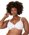 Bali Plus Size Breathe Medium Underwire Full Coverage T-shirt Bra In White