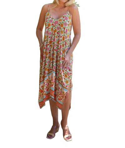 Bali Queen Genie Midi Dress In Party In The Garden In Multi
