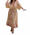 Bali Queen Party In The Garden Midi Skirt In Multi In Multi