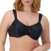 Bali Satin Tracings Full Coverage Underwire Minimizer Bra 3562 In Black