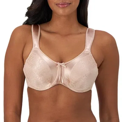 Bali Satin Tracings Full Coverage Underwire Minimizer Bra 3562 In Pink