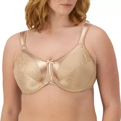 Bali Satin Tracings Full Coverage Underwire Minimizer Bra 3562 In Sand