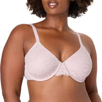 Bali Seamless T-shirt Underwire Full Coverage Bra Df3533 In Purple