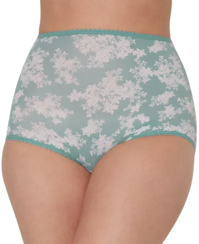Bali Skimp Skamp Brief Underwear 2633 In Blue Patina Leaf Print A3v1