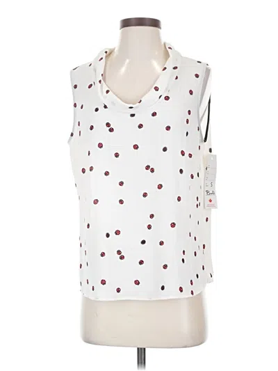 Pre-owned Bali Sleeveless Blouse In White
