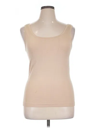 Pre-owned Bali Tank Top Tan Strapless Neckline Tops In Brown