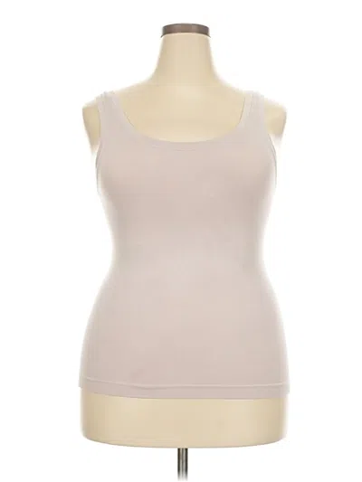 Pre-owned Bali Tank Top Tan Strapless Neckline Tops In Brown