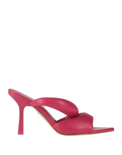 Bali Ē Woman Sandals Fuchsia Size 8 Leather In Pink