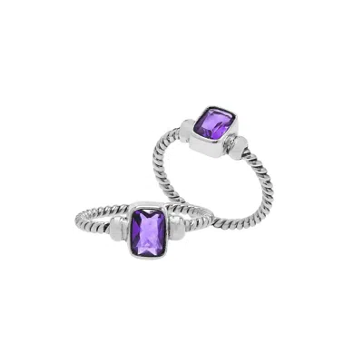 Bali Women's Amethyst Quartz Ring In Purple