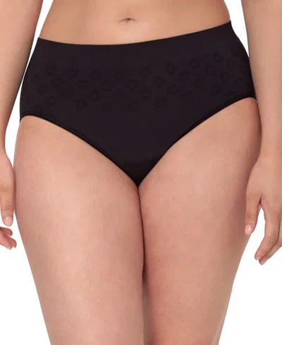 Bali Women's Beautifully Confident Seamless Light Leak & Period Protection Brief Underwear Dfslb1 In Black