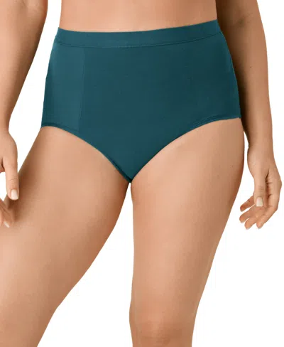 Bali Women's Breathe High-waist Tailored Brief Underwear In Sophisticated Teal