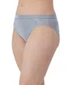 Bali Women's Breathe Lace High-cut Underwear Dfcmhh In Silver Satin