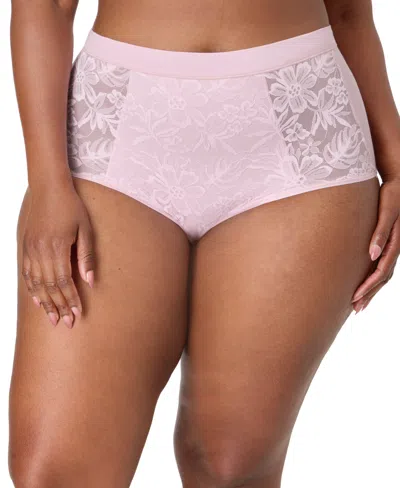 Bali Women's Breathe Lace High-rise Brief Underwear Dfclbf In Pink