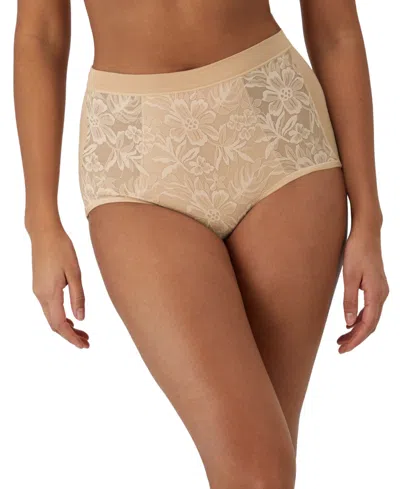 Bali Women's Breathe Lace High-rise Brief Underwear Dfclbf In Almond