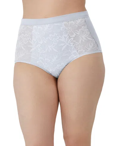Bali Women's Breathe Lace High-rise Brief Underwear Dfclbf In Silver