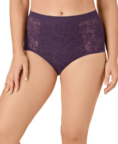 Bali Women's Breathe Lace High-rise Brief Underwear Dfclbf In Purple