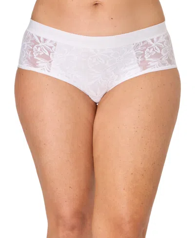 Bali Women's Breathe Lace Hipster Underwear In White