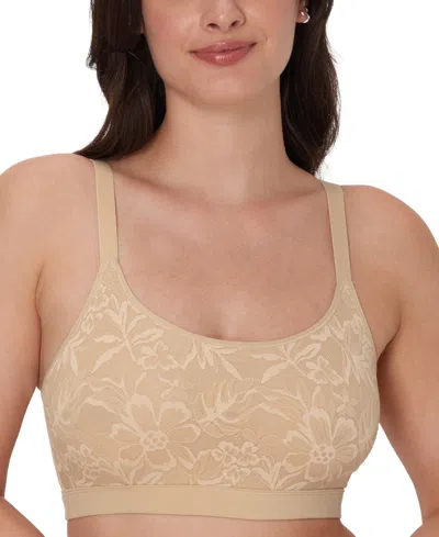 Bali Women's Breathe Lace-overlay Bralette Dfcmbr In Almond